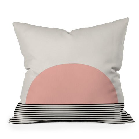 Colour Poems Sunrise Pink Outdoor Throw Pillow