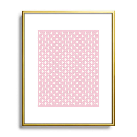 Colour Poems Vintage Jewels Blush Pink Metal Framed Art Print