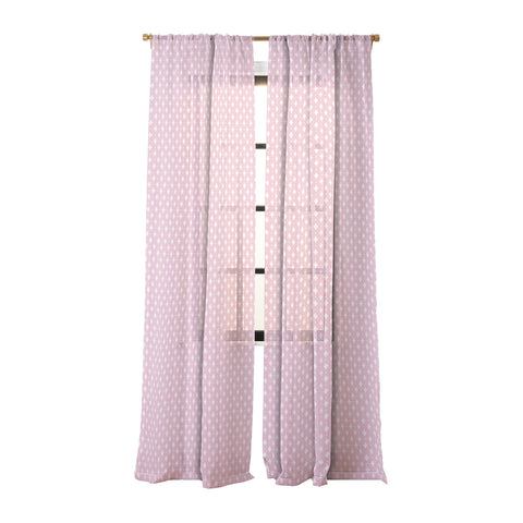 Colour Poems Vintage Jewels Blush Pink Sheer Window Curtain
