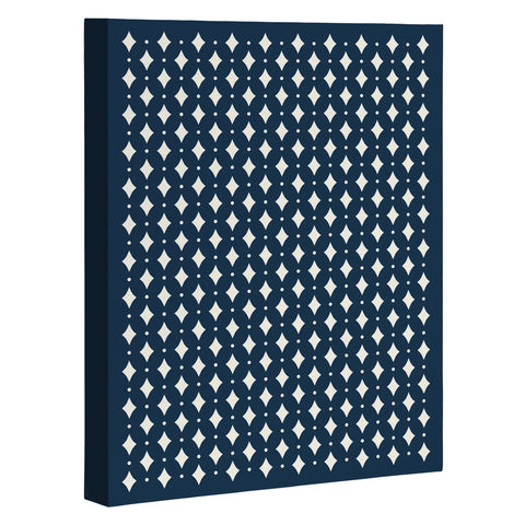 Colour Poems Vintage Jewels Navy Blue Art Canvas