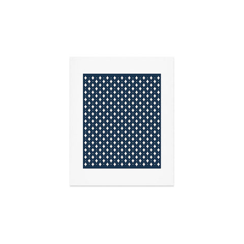 Colour Poems Vintage Jewels Navy Blue Art Print