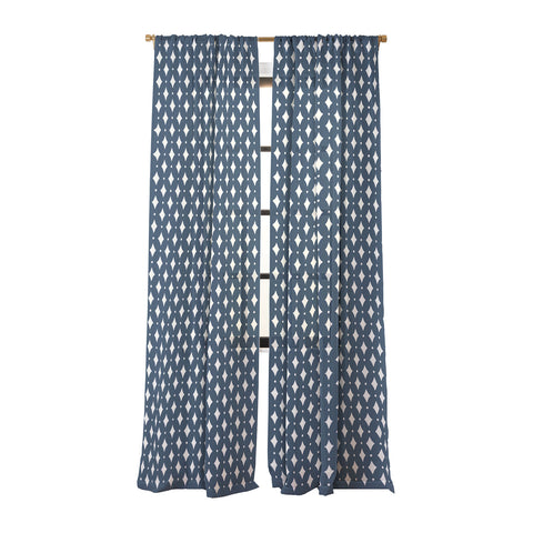 Colour Poems Vintage Jewels Navy Blue Sheer Non Repeat