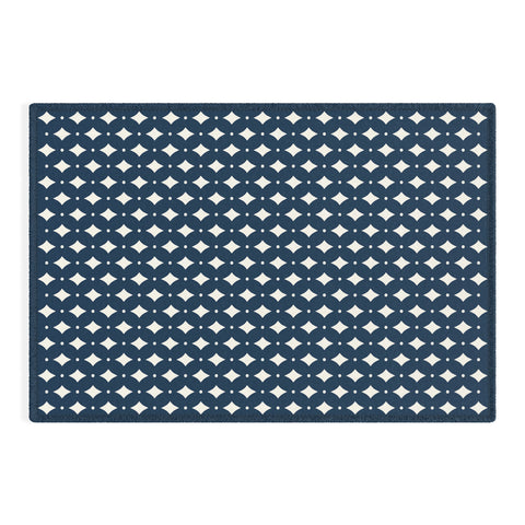 Colour Poems Vintage Jewels Navy Blue Outdoor Rug