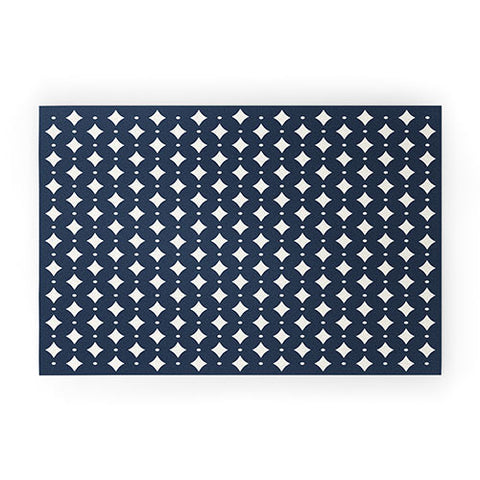 Colour Poems Vintage Jewels Navy Blue Welcome Mat