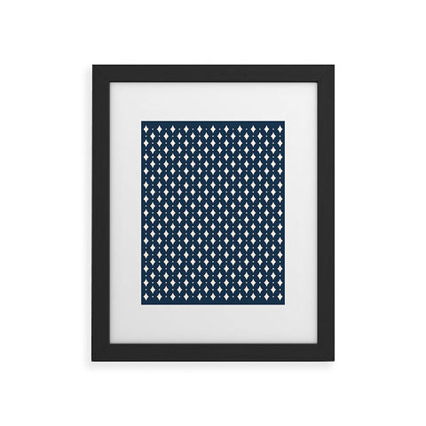 Colour Poems Vintage Jewels Navy Blue Framed Art Print