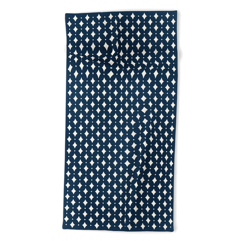 Colour Poems Vintage Jewels Navy Blue Beach Towel