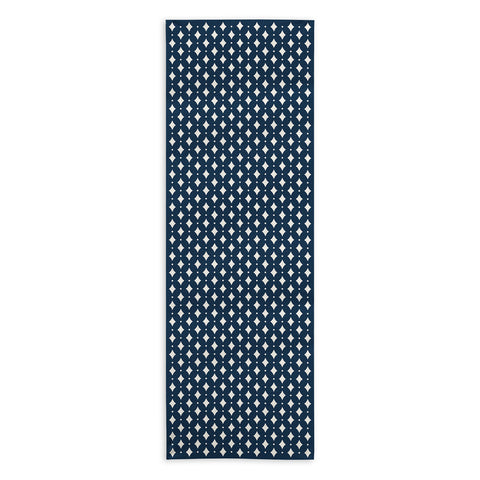 Colour Poems Vintage Jewels Navy Blue Yoga Towel