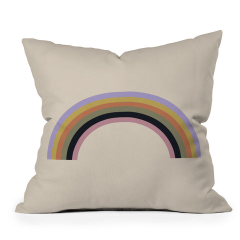 Colour Poems Vintage Rainbow II Outdoor Throw Pillow