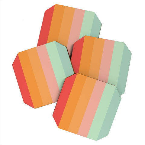 Colour Poems Vintage Rainbow III Coaster Set