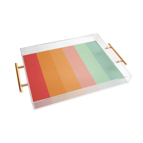 Colour Poems Vintage Rainbow III Acrylic Tray
