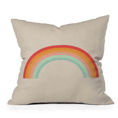 Colour Poems Vintage Rainbow Outdoor Throw Pillow