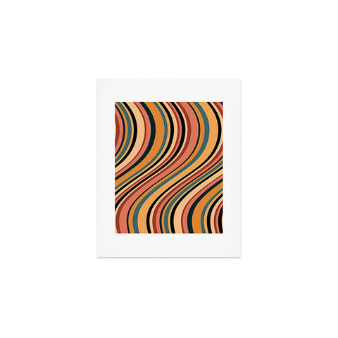 Colour Poems Wavy Retro Stripes I Art Print