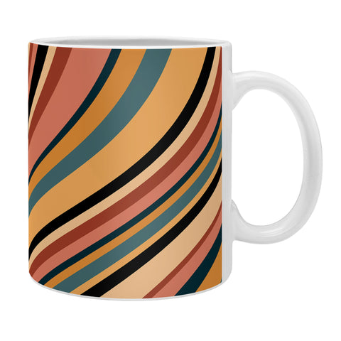 Colour Poems Wavy Retro Stripes I Coffee Mug