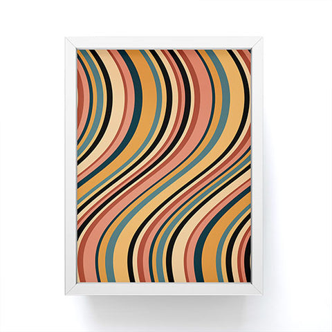 Colour Poems Wavy Retro Stripes I Framed Mini Art Print