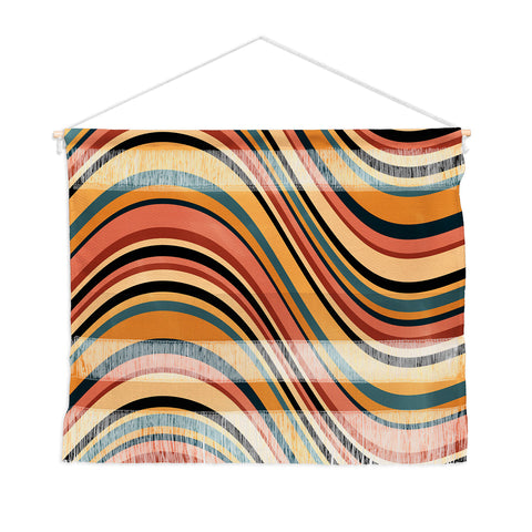 Colour Poems Wavy Retro Stripes I Wall Hanging Landscape