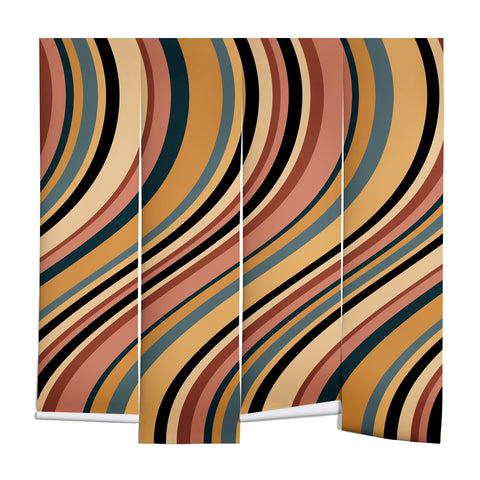 Colour Poems Wavy Retro Stripes I Wall Mural