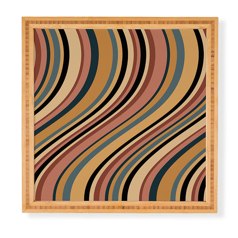 Colour Poems Wavy Retro Stripes I Framed Wall Art
