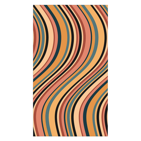 Colour Poems Wavy Retro Stripes I Tablecloth