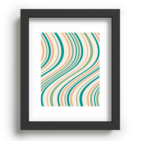 Colour Poems Wavy Retro Stripes II Recessed Framing Rectangle