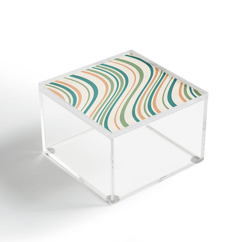 Colour Poems Wavy Retro Stripes II Acrylic Box