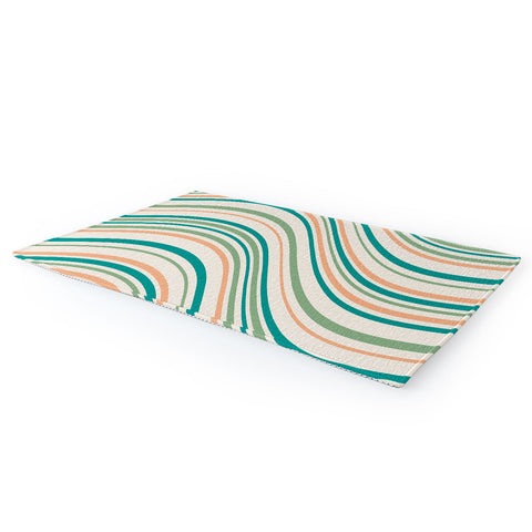 Colour Poems Wavy Retro Stripes II Area Rug