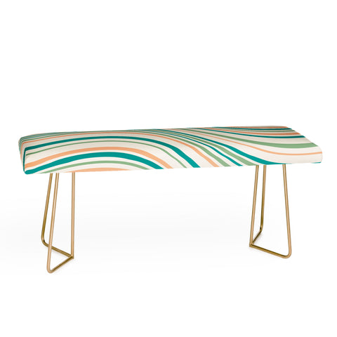 Colour Poems Wavy Retro Stripes II Bench