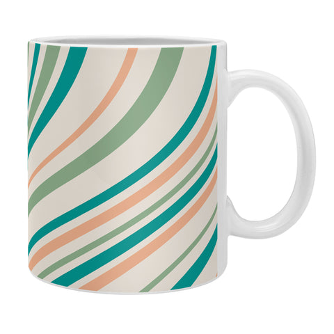 Colour Poems Wavy Retro Stripes II Coffee Mug
