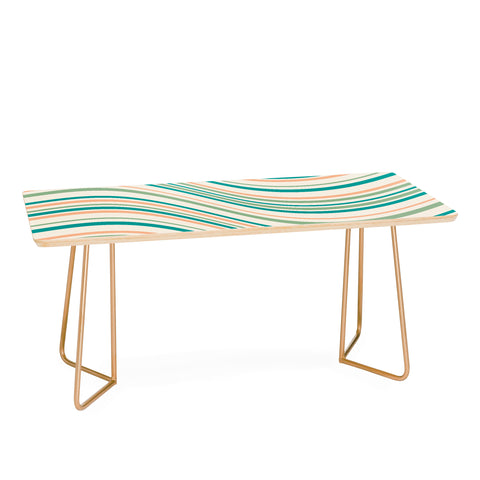 Colour Poems Wavy Retro Stripes II Coffee Table