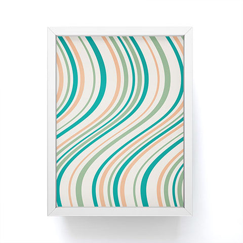 Colour Poems Wavy Retro Stripes II Framed Mini Art Print