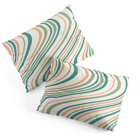 Colour Poems Wavy Retro Stripes II Pillow Shams