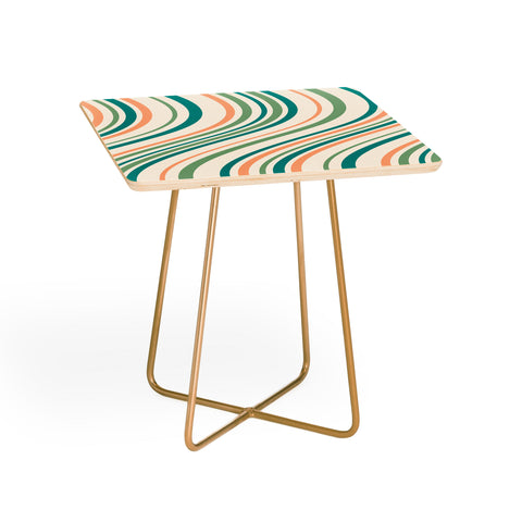 Colour Poems Wavy Retro Stripes II Side Table