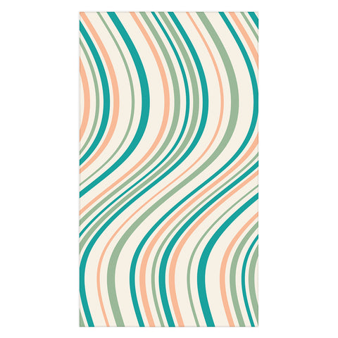 Colour Poems Wavy Retro Stripes II Tablecloth