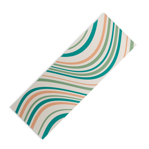 Colour Poems Wavy Retro Stripes II Yoga Mat