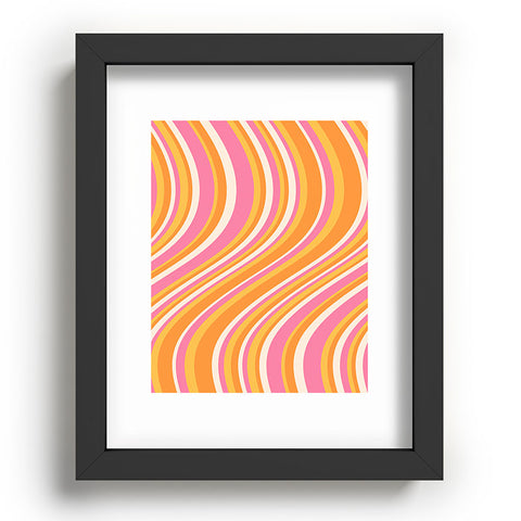 Colour Poems Wavy Retro Stripes III Recessed Framing Rectangle