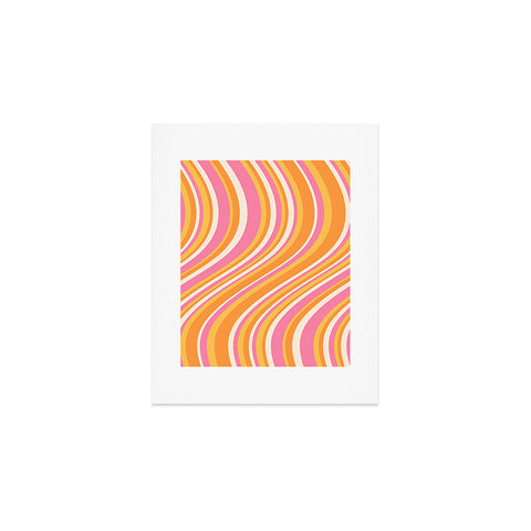 Colour Poems Wavy Retro Stripes III Art Print