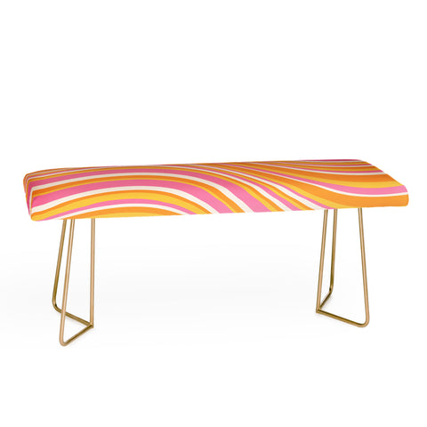Colour Poems Wavy Retro Stripes III Bench