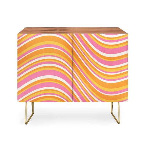 Colour Poems Wavy Retro Stripes III Credenza
