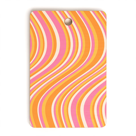 Colour Poems Wavy Retro Stripes III Cutting Board Rectangle