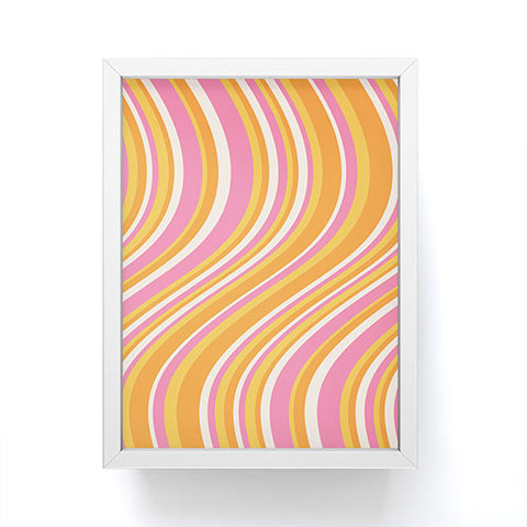Colour Poems Wavy Retro Stripes III Framed Mini Art Print
