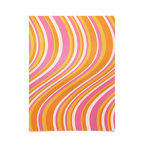 Colour Poems Wavy Retro Stripes III Poster