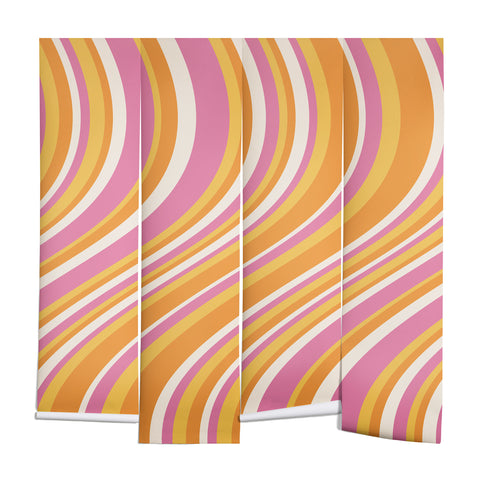 Colour Poems Wavy Retro Stripes III Wall Mural