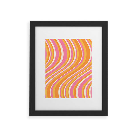Colour Poems Wavy Retro Stripes III Framed Art Print