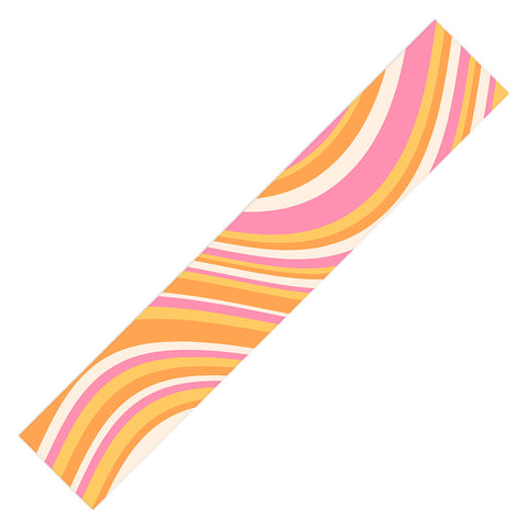 Colour Poems Wavy Retro Stripes III Table Runner
