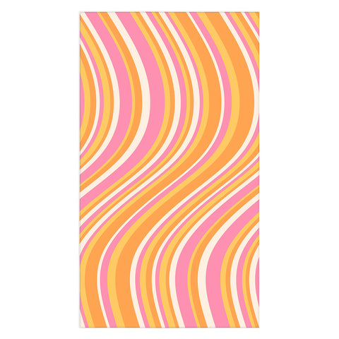 Colour Poems Wavy Retro Stripes III Tablecloth