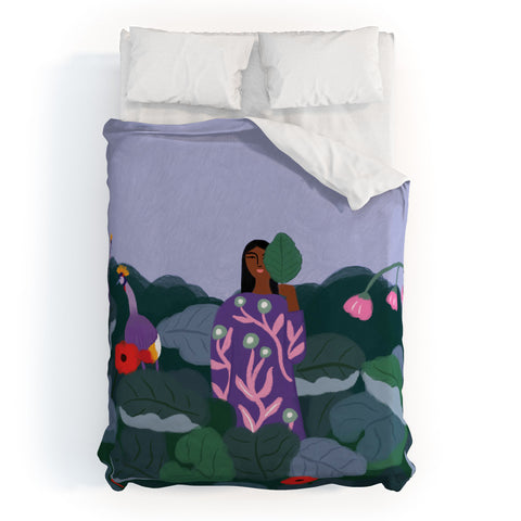 constanzaillustrates Among Birds Duvet Cover