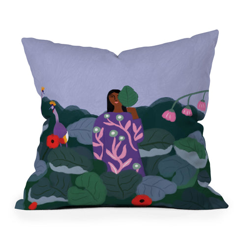 constanzaillustrates Among Birds Outdoor Throw Pillow
