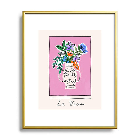 constanzaillustrates Le Vase Metal Framed Art Print