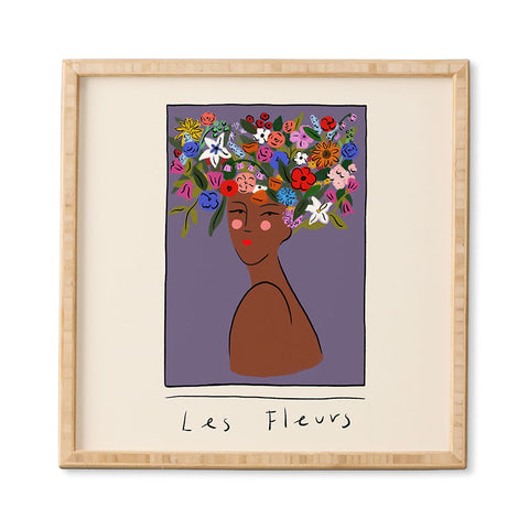 constanzaillustrates Les Fleurs Framed Wall Art