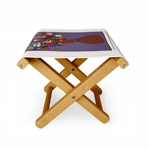 constanzaillustrates Les Fleurs Folding Stool