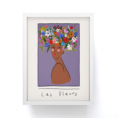 constanzaillustrates Les Fleurs Framed Mini Art Print